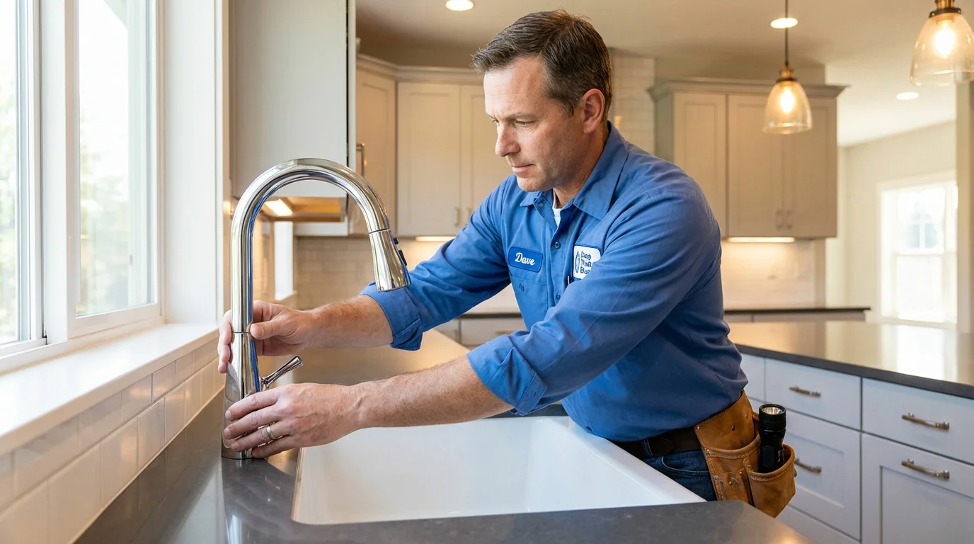 Kitchen faucet installation by Johns Plumbing LLC in Sun Valley